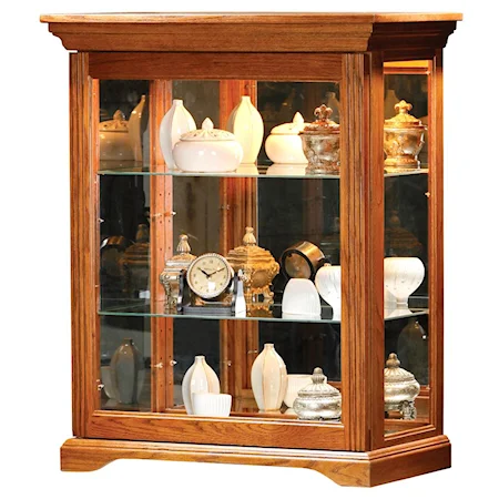 Curio Console Cabinet with Sliding Glass Door